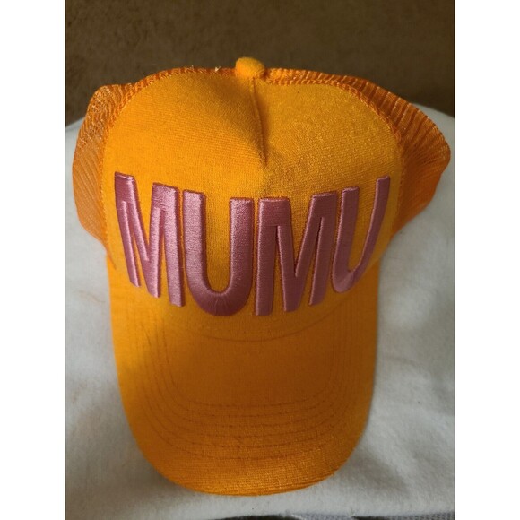 Mumu Cap Adjustable Orange Cap Nwot - Picture 1 of 2